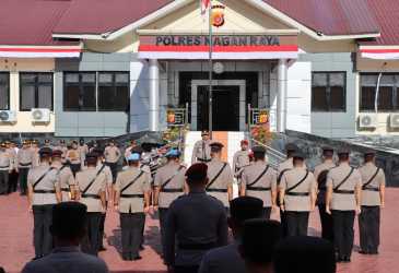 Kapolres Nagan Raya Pimpin Sertijab dan Pisah Sambut Sejumlah Pejabat Utama dan Kapolsek Jajaran